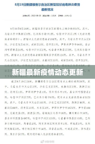新疆最新疫情動態(tài)更新