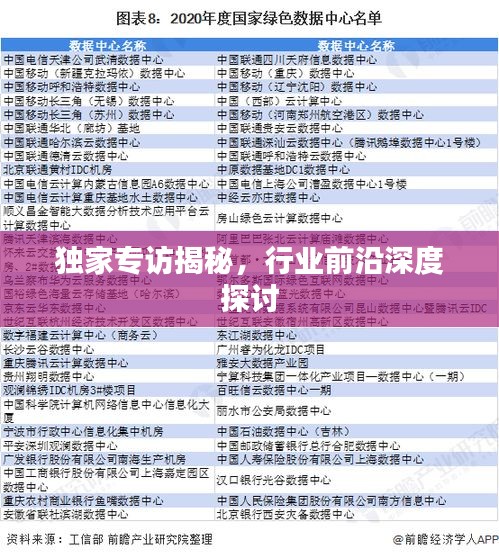 獨(dú)家專訪揭秘，行業(yè)前沿深度探討