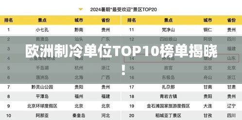 歐洲制冷單位TOP10榜單揭曉！