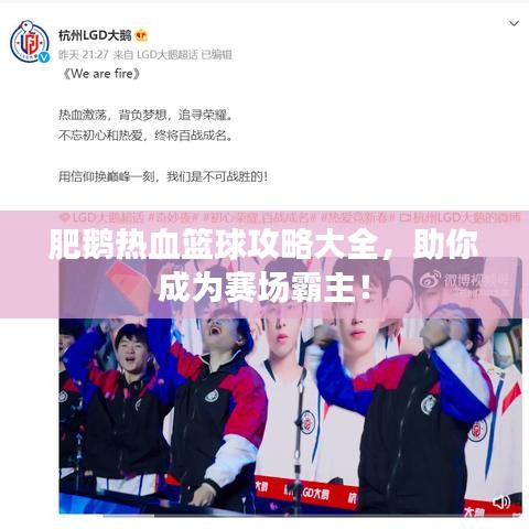 肥鵝熱血籃球攻略大全，助你成為賽場霸主！