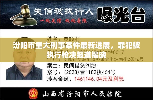 汾陽市重大刑事案件最新進展，罪犯被執(zhí)行槍決報道揭曉