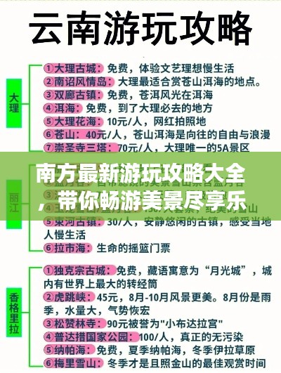 南方最新游玩攻略大全，帶你暢游美景盡享樂趣！