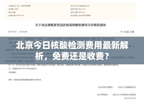 北京今日核酸檢測(cè)費(fèi)用最新解析，免費(fèi)還是收費(fèi)？