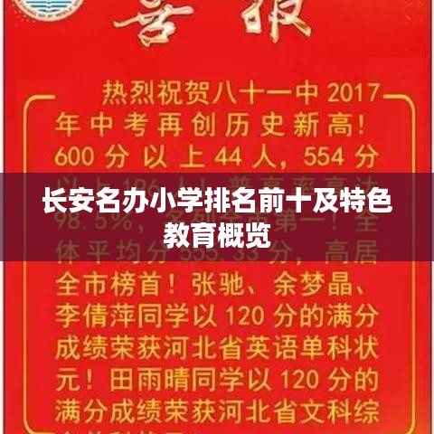 長安名辦小學(xué)排名前十及特色教育概覽