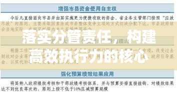 落實分管責任，構建高效執(zhí)行力的核心策略