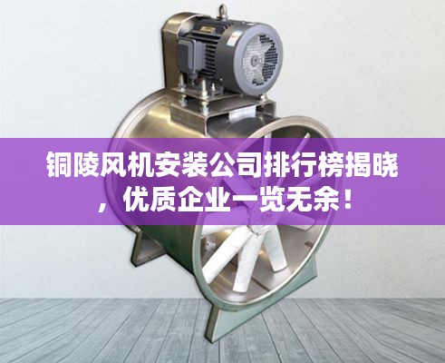 銅陵風機安裝公司排行榜揭曉，優(yōu)質(zhì)企業(yè)一覽無余！