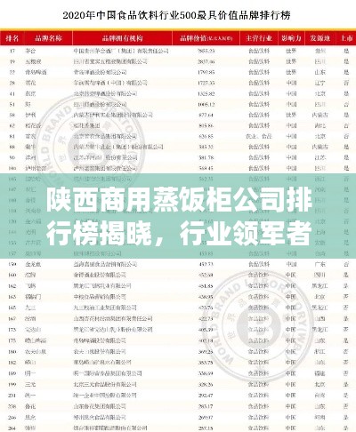 陜西商用蒸飯柜公司排行榜揭曉，行業(yè)領軍者榜單！