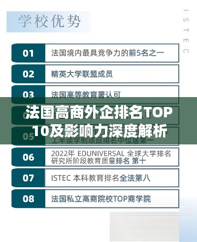 法國高商外企排名TOP10及影響力深度解析